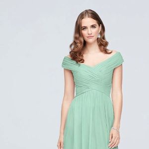 David’s Bridal Dusty Sage Bridesmaids dress
